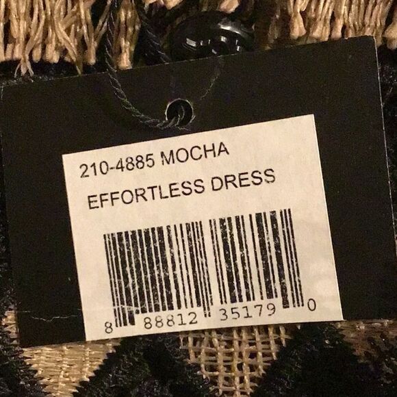 Nanette Lepore Black Tan EFFORTLESS Geo-Lace Fringed Geometric Sheath Dress - Picture 13 of 16